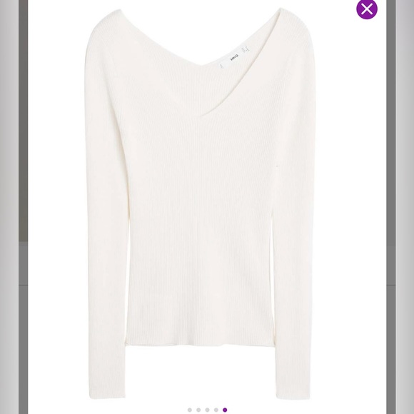 Mango white sweater/shirt - Picture 3 of 6